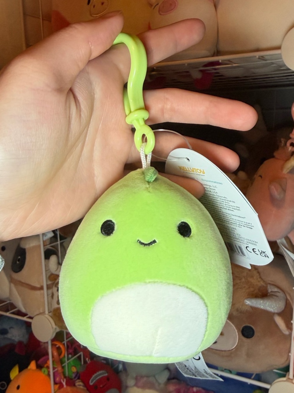Squishmallows Squishmallow Danny the Green Dinosaur 3.5" Stuffed Plush Clip